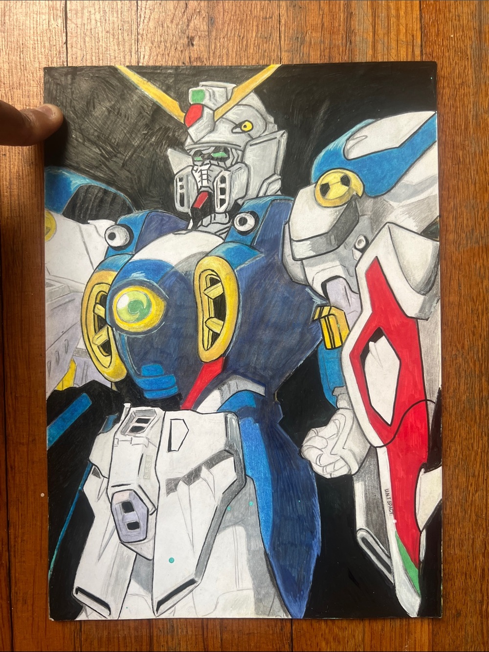 Hand crafted gundam artwork